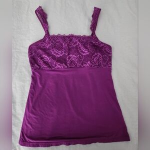 Vintage Felina Lace Modal Camisole - PURPLE - SMALL